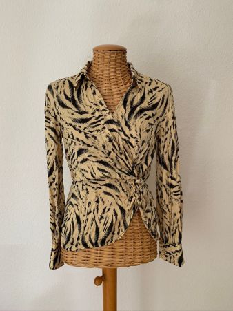 Bluse getigert in Wickeloptik - 34