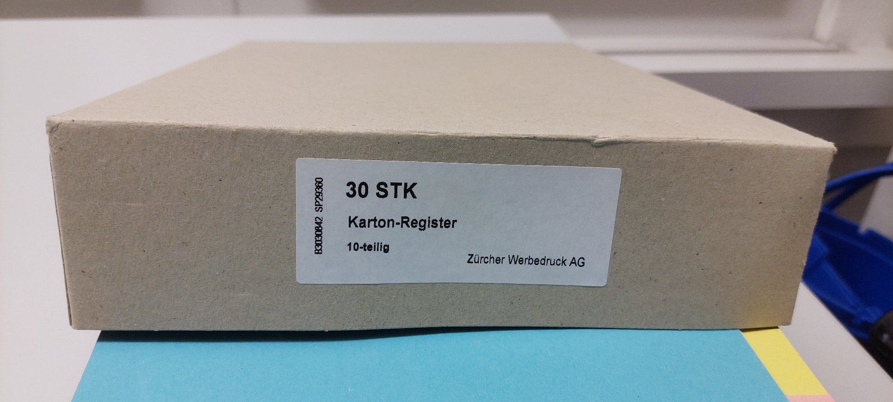 Raccoglitori: Register, 10-teilig, 150 Stück – Nuovo e nell'imballaggio originale da Obbürgen venduto da twint99