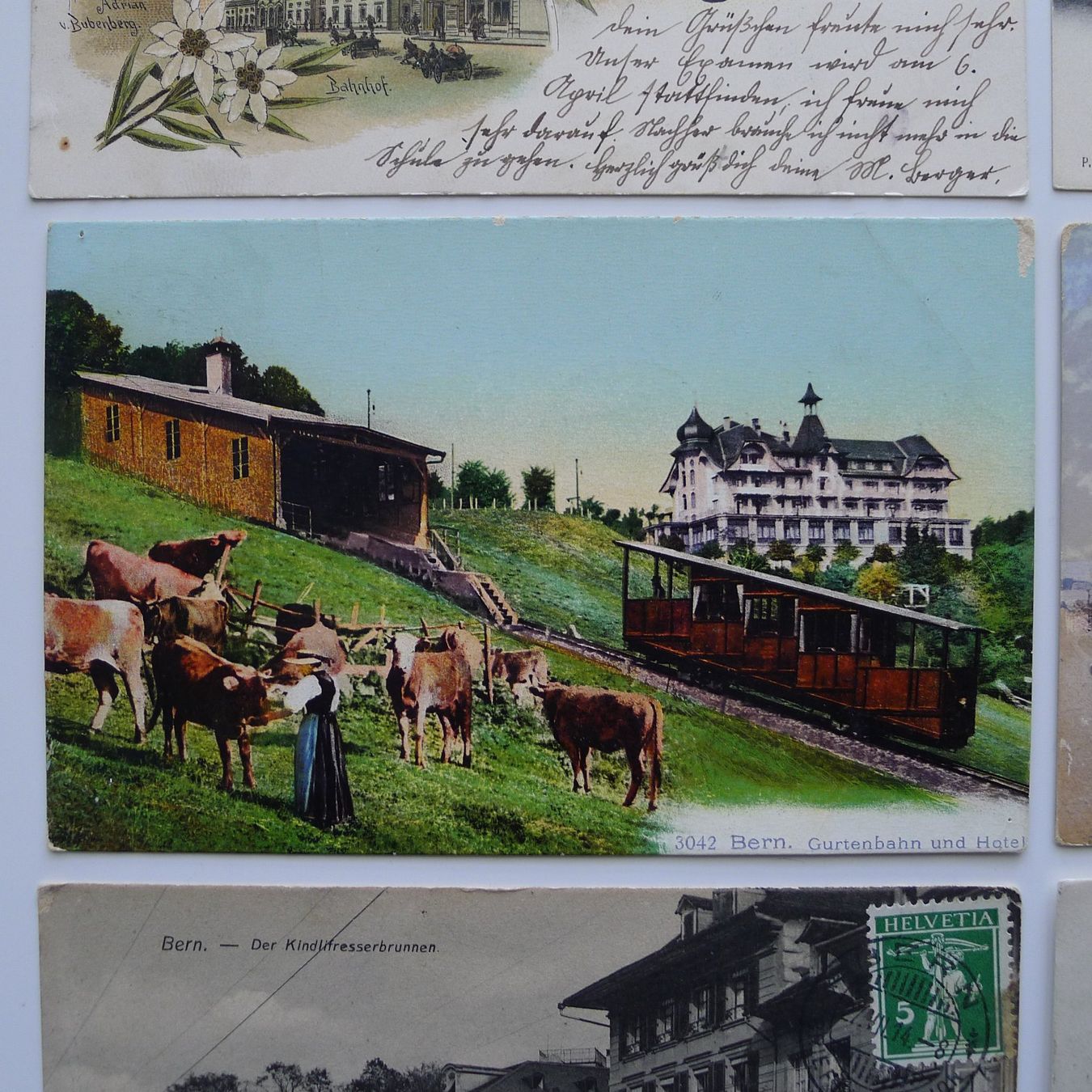Cartoline postali: 6 alte Ansichtskarten BERN, Litho, Gurten - Bahn, Stalden – Usato da Ebikon venduto da SilvioFreund 2