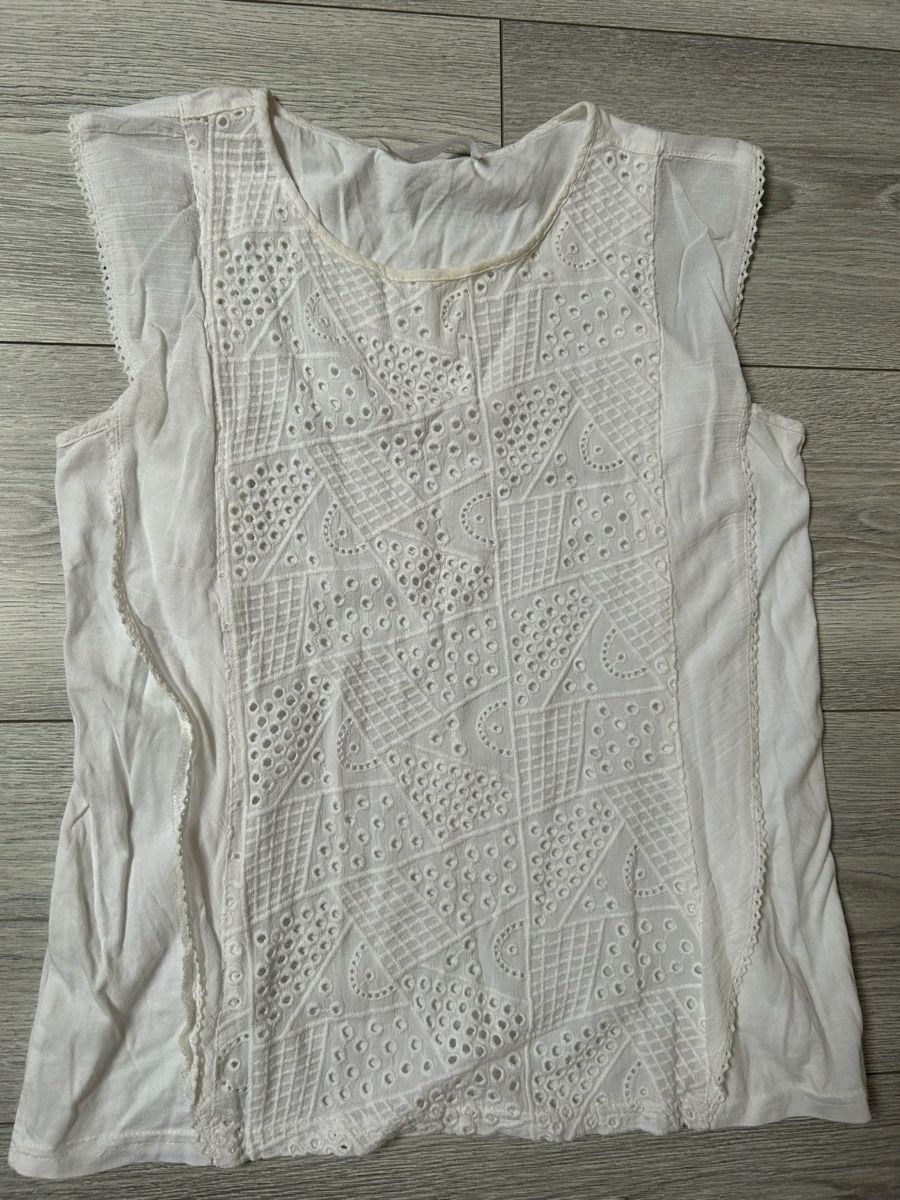 Haut Femme Promod Taille 48 - Blanc à Rayures Points Et Cœurs - Manches 3/4