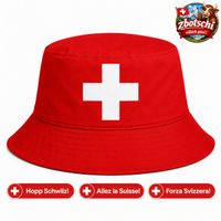 🇨🇭 Fischerhut Schweiz Schweizer Kreuz Fanhut WM EM Unisex