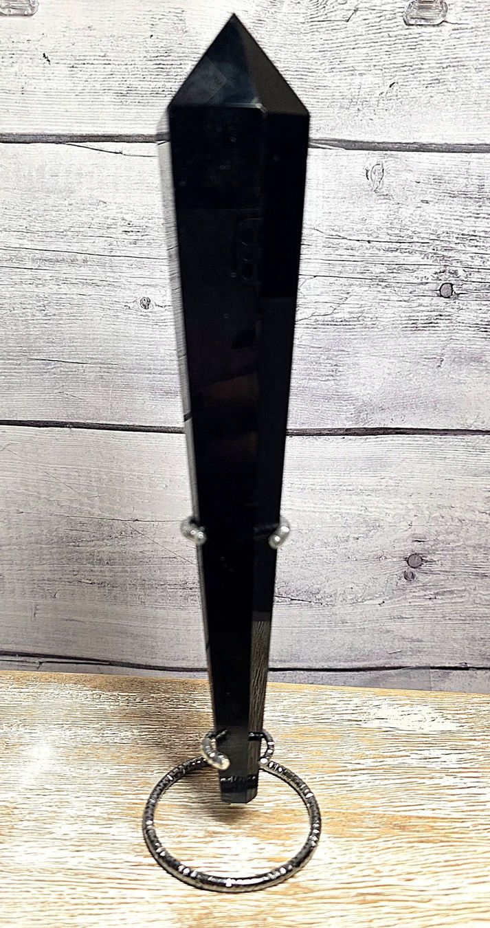 Minerali & Pietre curative: Grosses Obsidian Zepter A 327g – Nuovo e nell'imballaggio originale da Matzingen venduto da Shay_Crystalz