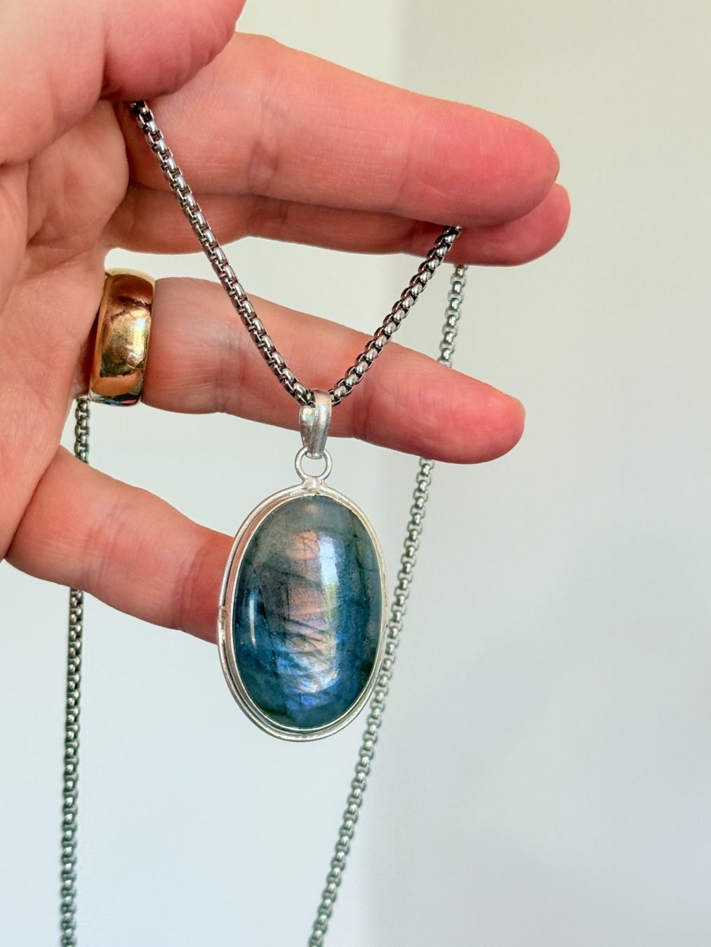 Ketten: Collier vintage avec pendentif Labradorite ✨ – Neu und originalverpackt aus Genève von AWWA 3