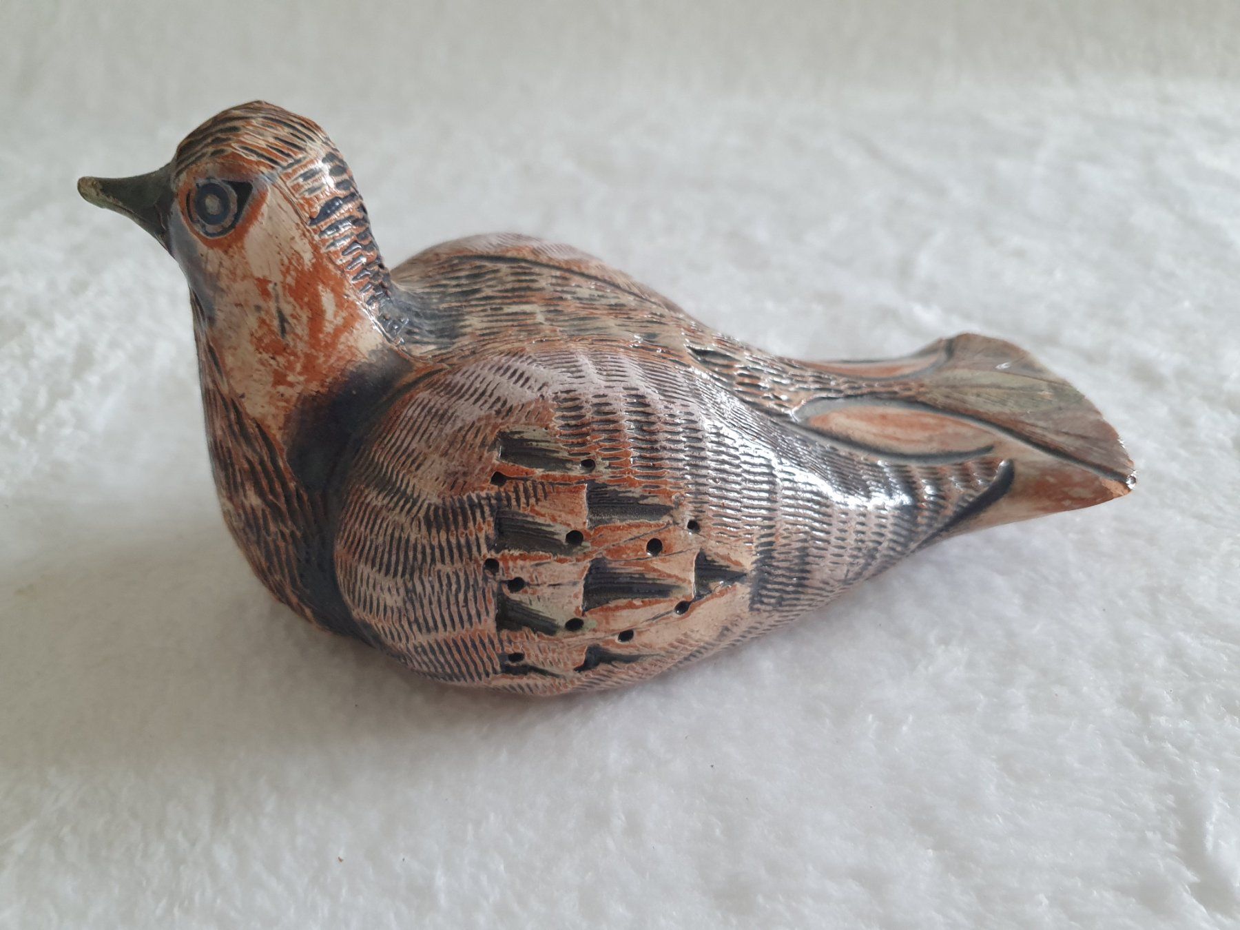 Figuren: Rustikale Keramik Taube - Handarbeit – Gebraucht aus Auw von beretta1966