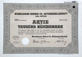 Wesselmann-Bohrer Co. AG, Gera-Zwötzen, Gera - 1941
