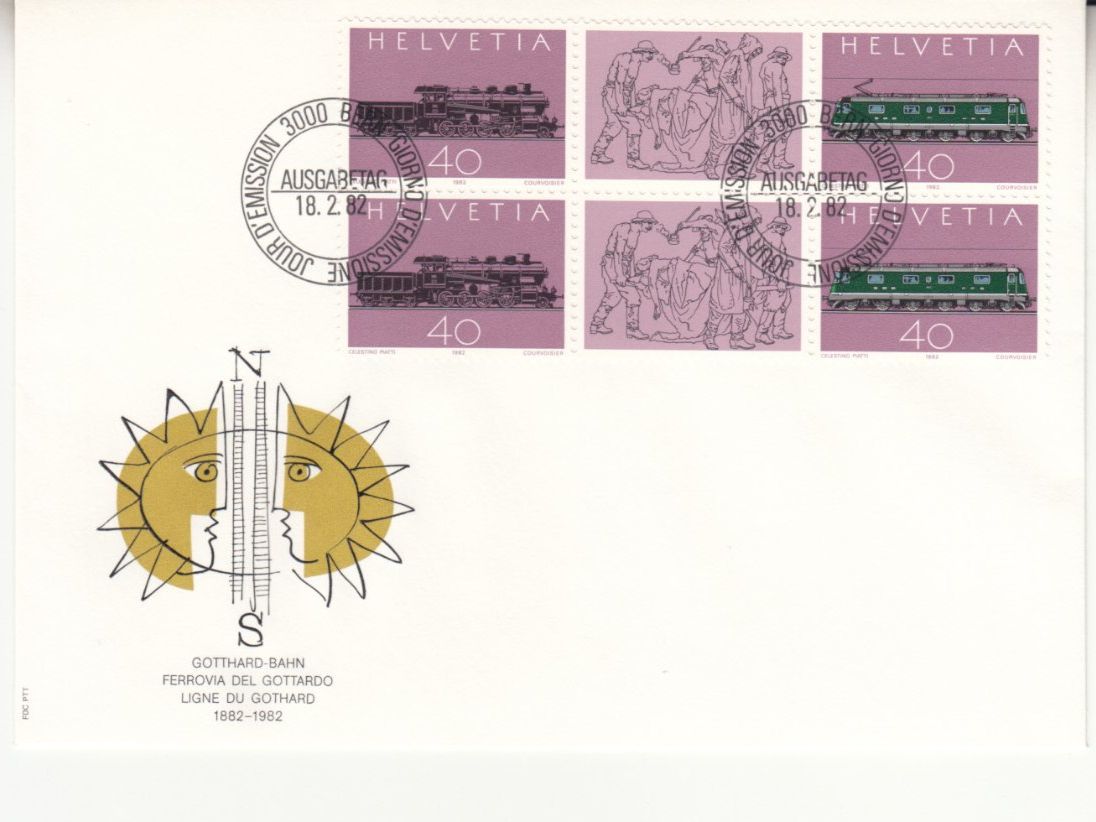Tutti i francobolli: SBK S75 im "4er-Block" FDC 18.02.1982 – Usato da Bürglen TG venduto da StampGraf