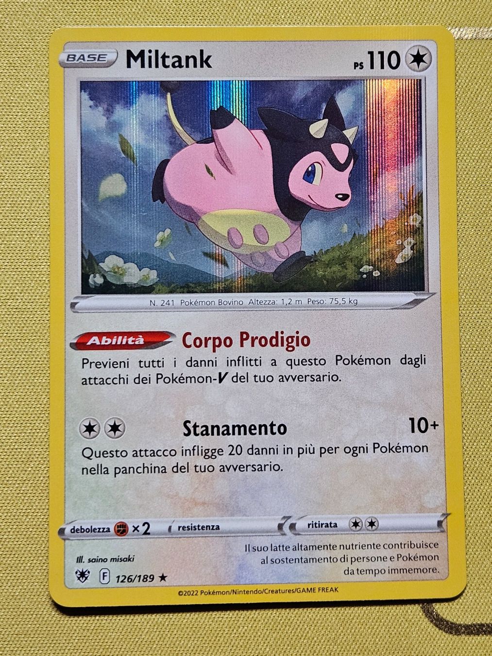 Pokémon Carte collezionabili: Astral Radiance - Miltank 126/189 IT – Usato da Bellinzona venduto da Pokemarco