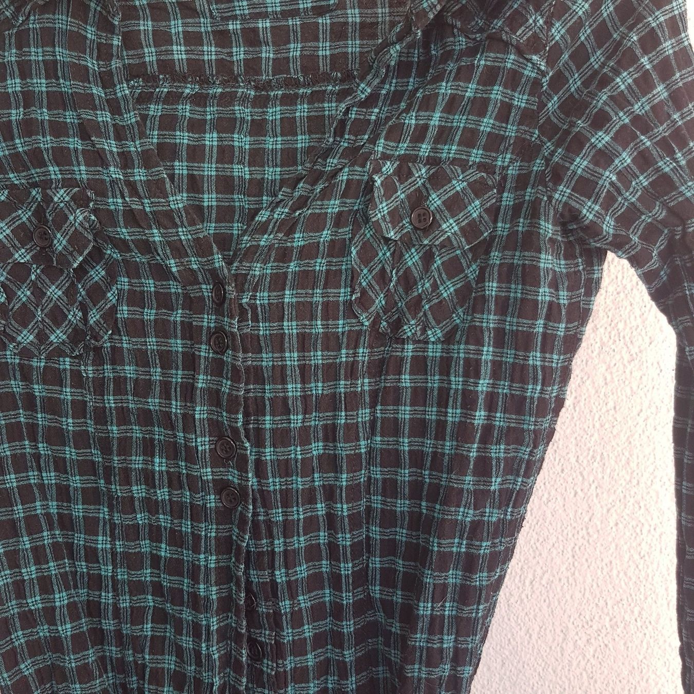 Camicette: Bluse Ruby Tuesday blau schwarz karo Gr.XS – Usato da Uetendorf venduto da oinkioink88 1