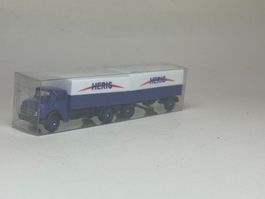 GB- wie Grell Mercedes 1413 Pritschenlastzug Heris