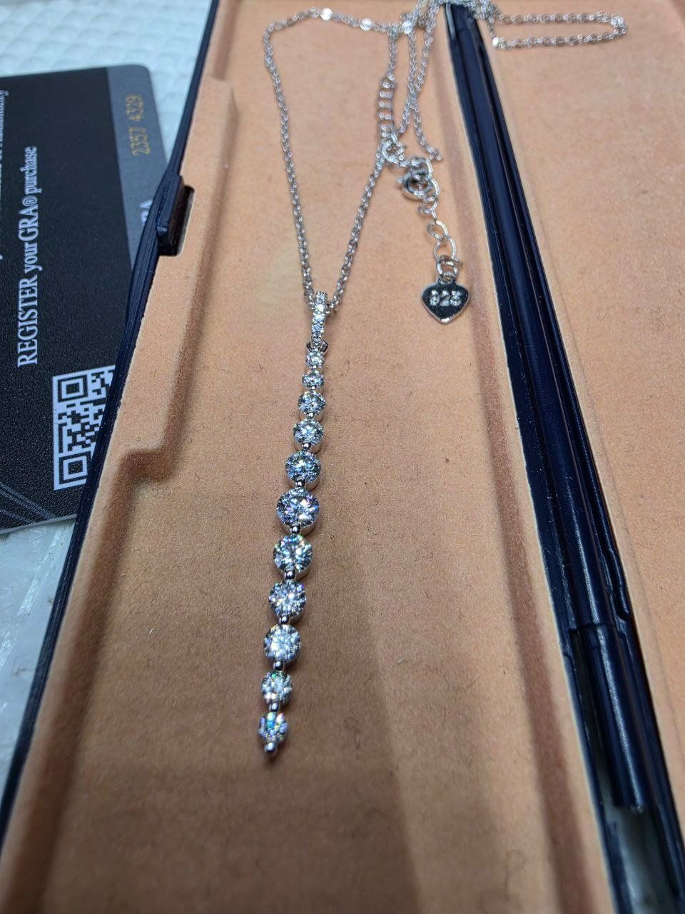 Ketten: Collier argent avec diamants de moissanite certifiés – Neu und originalverpackt aus Reconvilier von Tsma67 5