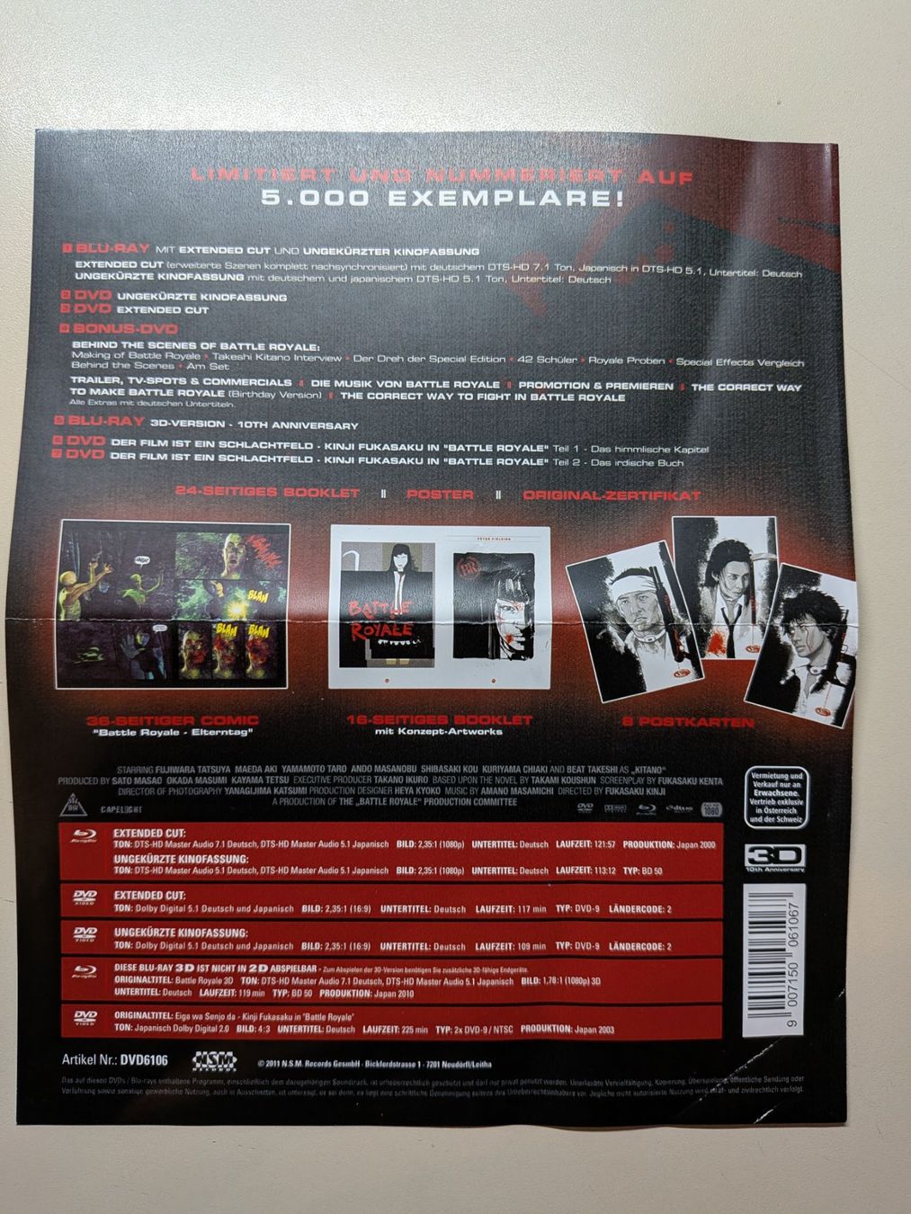 Tutti i DVDs: Battle Royale - Ultimate Edition [2Blu-rays+5DVDs/2D&3D] – Usato da Port venduto da gecotom 2