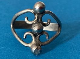 Silberring Mittelalter 3 verbunden (54)