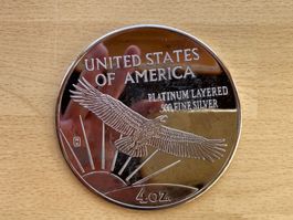USA Eagle 1998 GIANT 4 OZ AG , platiniert