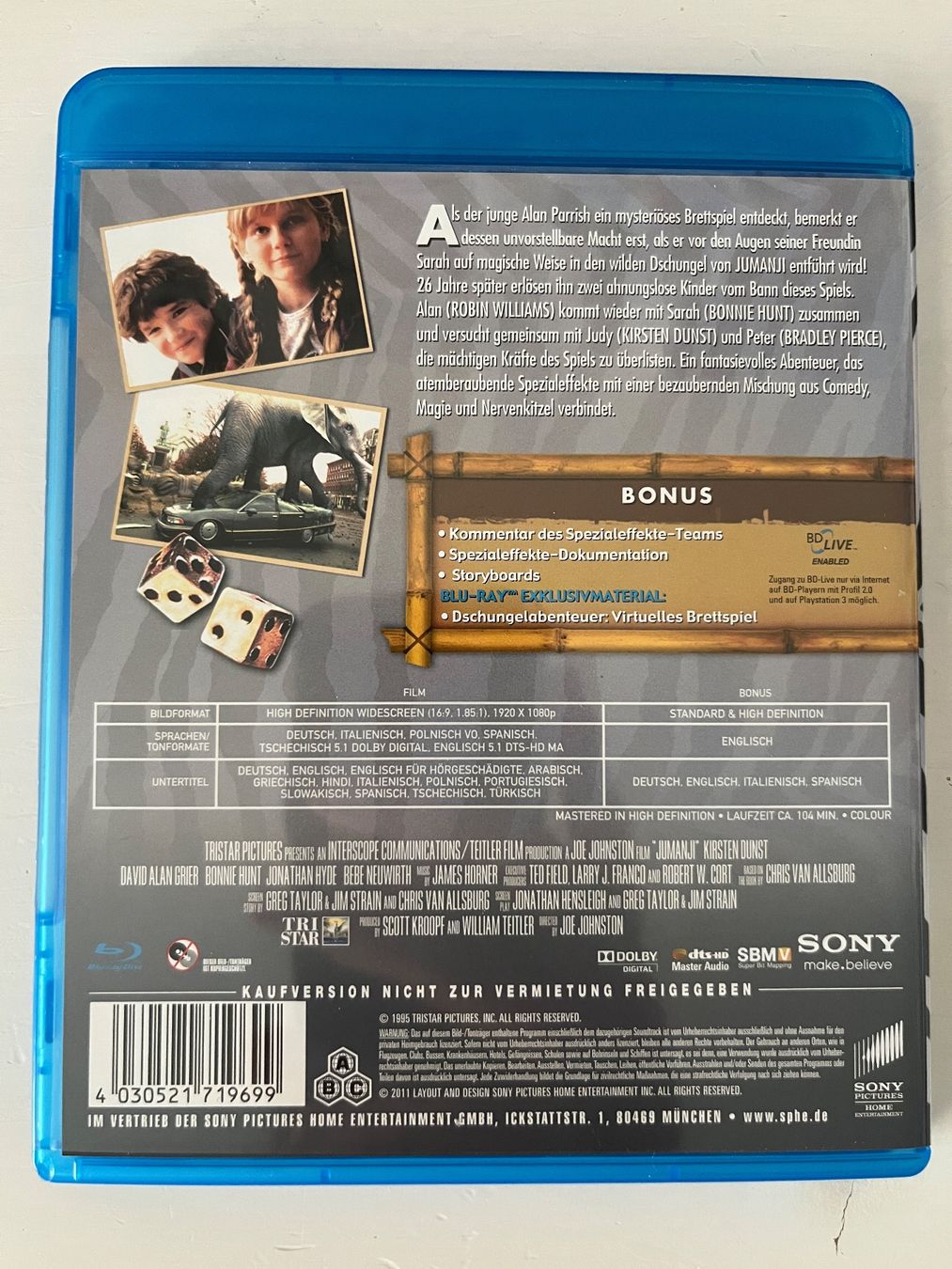 Tutti i DVDs: Jumanji Blu-ray – Nuovo (secondo la descrizione) da Sierre venduto da black.box 1