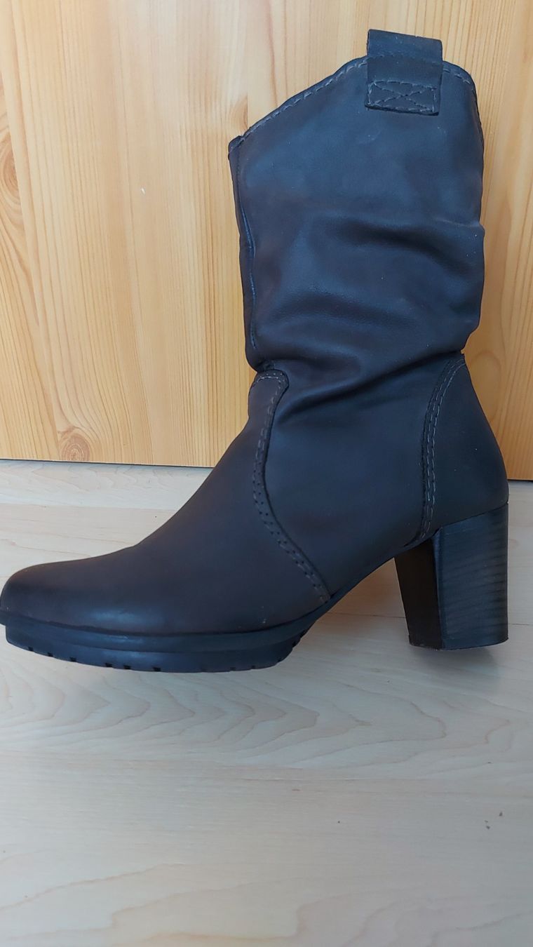 Damenschuhe: Leberstiefel grau, Gr. 36/37 – Gebraucht aus Rotkreuz von eri_t25d 6