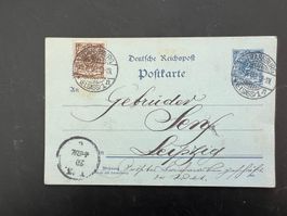 Postkarte D. Reichspost 1912 Zusatzfrankatur   (G168)