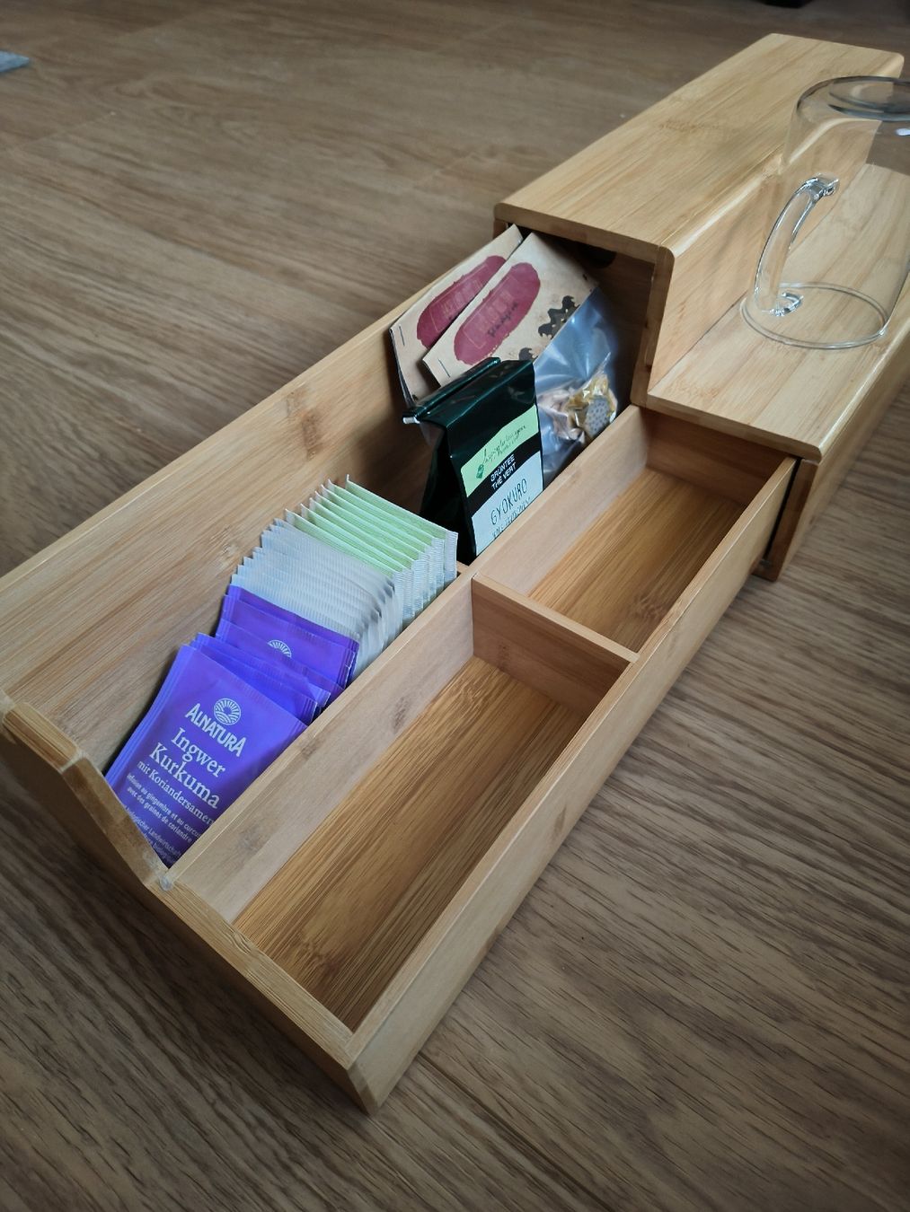 Sonstige Dekorationen & Accessoires: Bambus Teestation Organizer mit Schublade – Neu (gemäss Beschreibung) aus Thun von soundwg 3