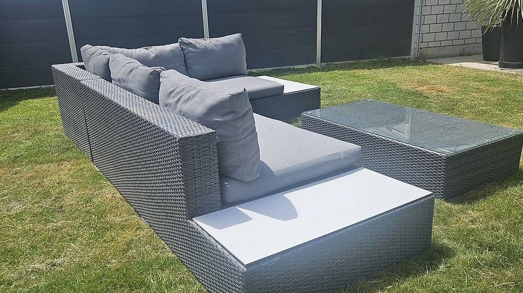 Divani: Gartenlounge Rattan inkl. Tisch anthrazit – Usato da Strengelbach venduto da Ciinci 3