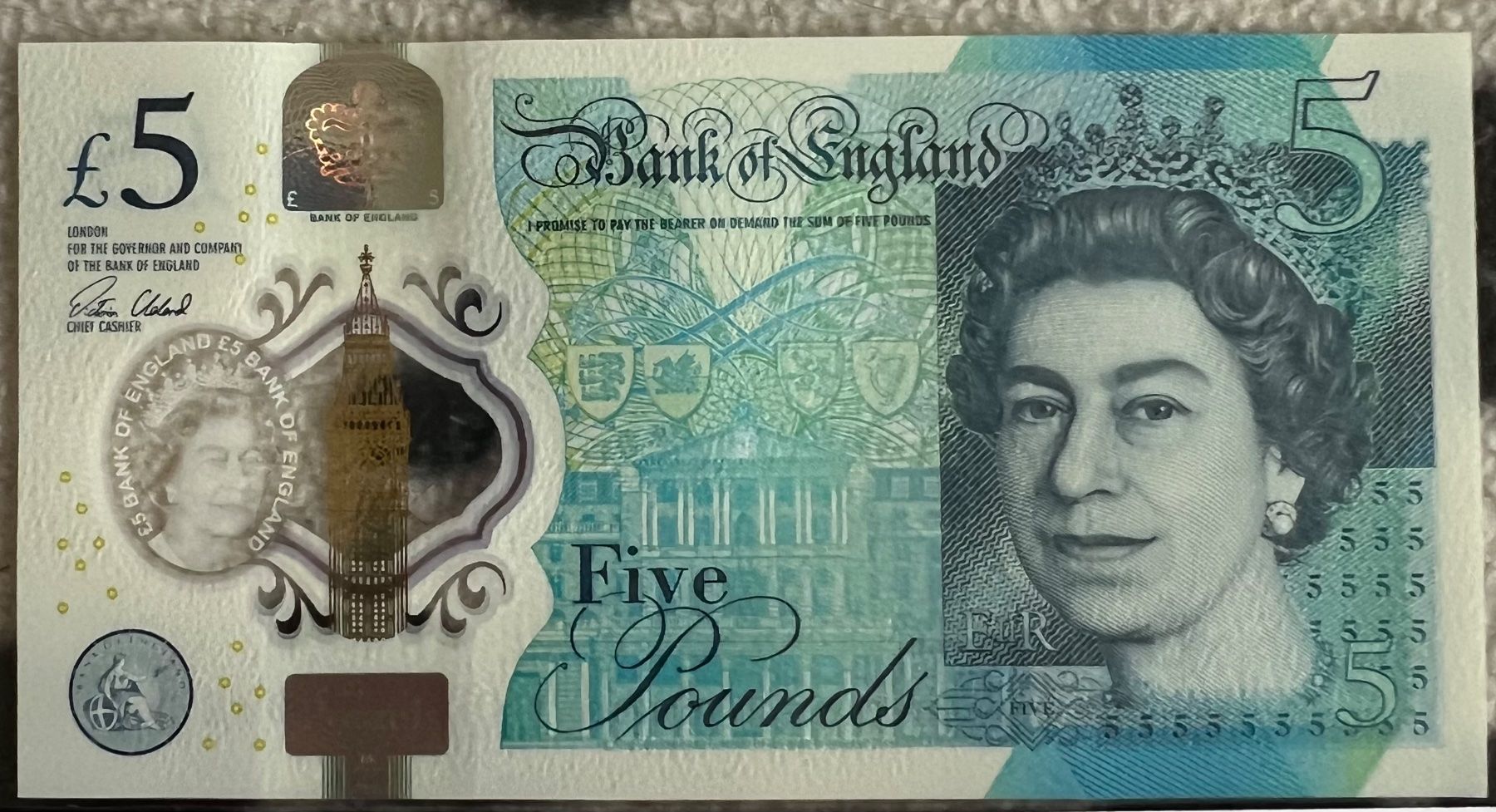 Banconote: Banknote Grossbritannien, 2015 – Nuovo e nell'imballaggio originale da Adliswil venduto da Myxin 2