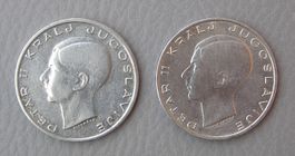 2 X 20 DINARA 1938 PETER II. KÖNIGREICH JUGOSLAWIEN