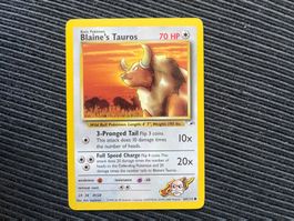 Pokemon Blaine’s Tauros Non Holo Gym Challenge NM