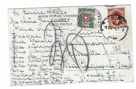 Karte von Ägypten 1924 taxiert in Chaux-de-Fonds kr
