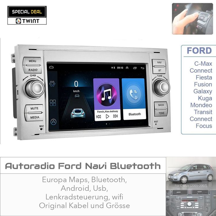 Autoradio Ford GPS Bluetooth Transit Kuga Fiesta C-MAX Focus