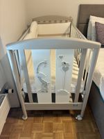 Zwei Babybett Set Pali Savana Weiss + Matratze + Bettset