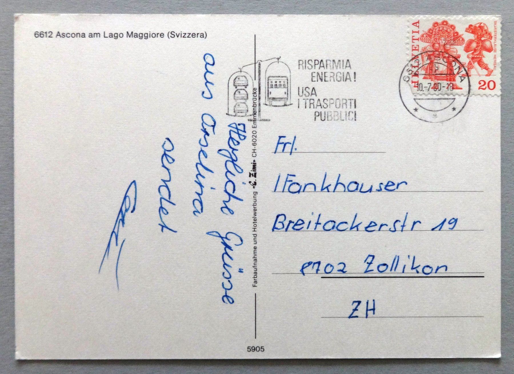 Cartes postales: Ascona am Lago Maggiore – D'occasion à Fétigny par Billy2miny 1