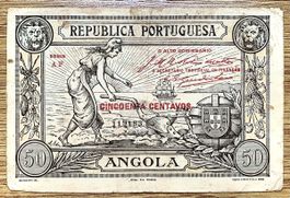 50 Centavos Angola 1921!!! Rarität!!!