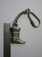 Semler Stiefel Schlüsselanhänger Vintage Metall Silber Optik