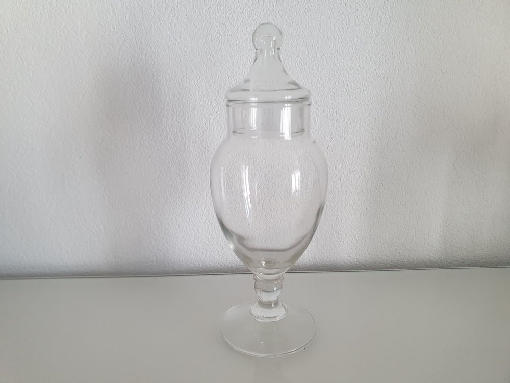 Vaso in vetro con coperchio H40 D13,8