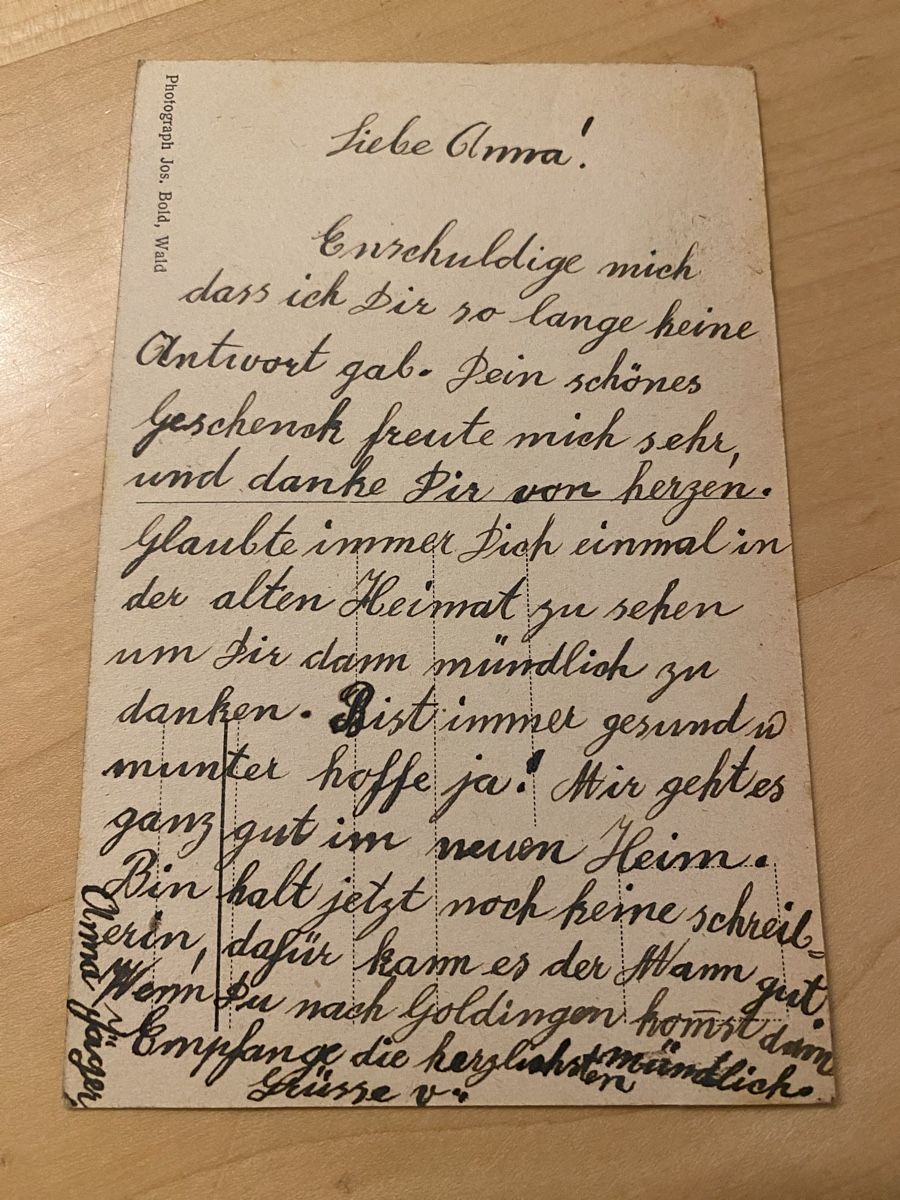 Cartoline postali: Ak Hintergoldingen Goldingen Wald – Usato da Mosnang venduto da Goldwasser 2