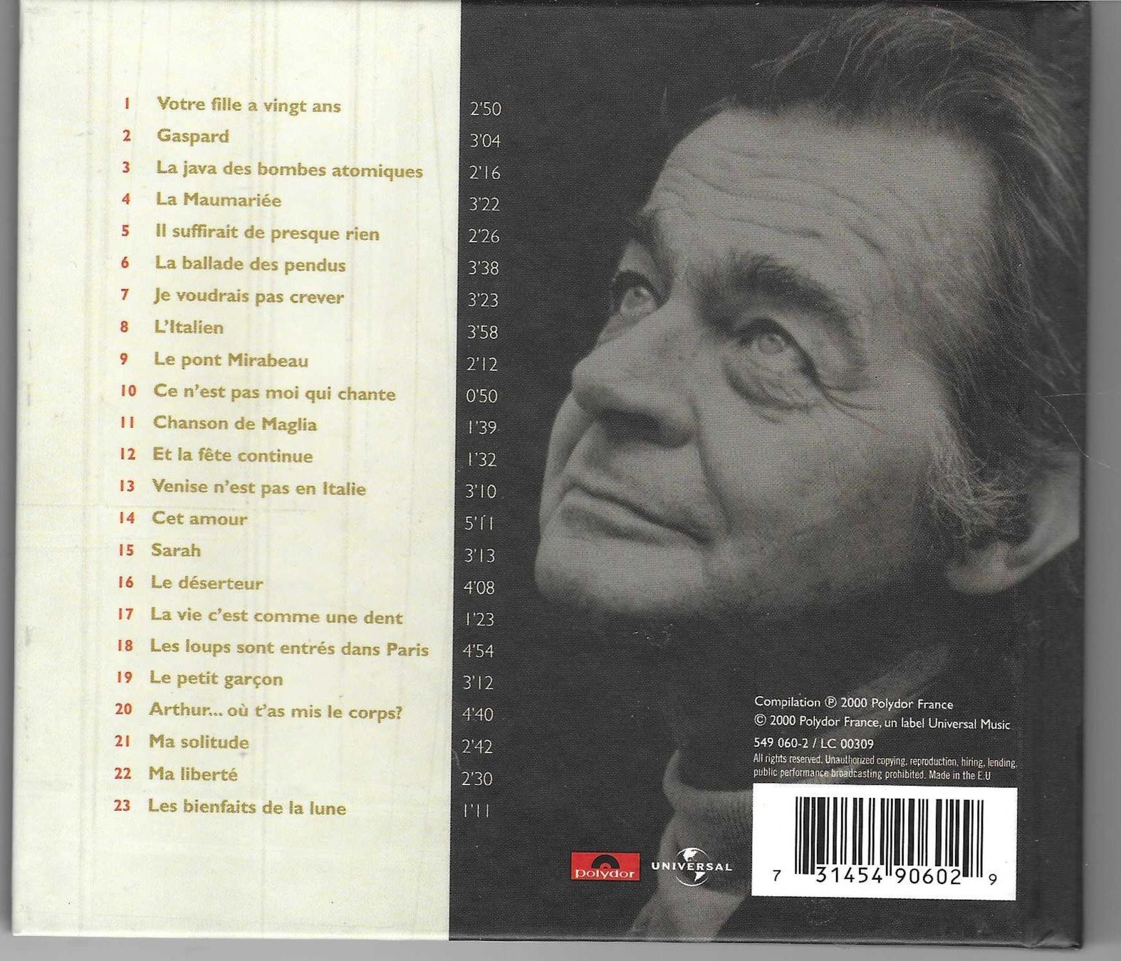 CDs: SERGE REGGIANI – D'occasion à Bex par Giorgiob 1