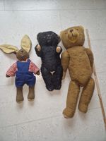 Sammlung von Vintage Stofftieren, Bär, Hase, Top Zustand!