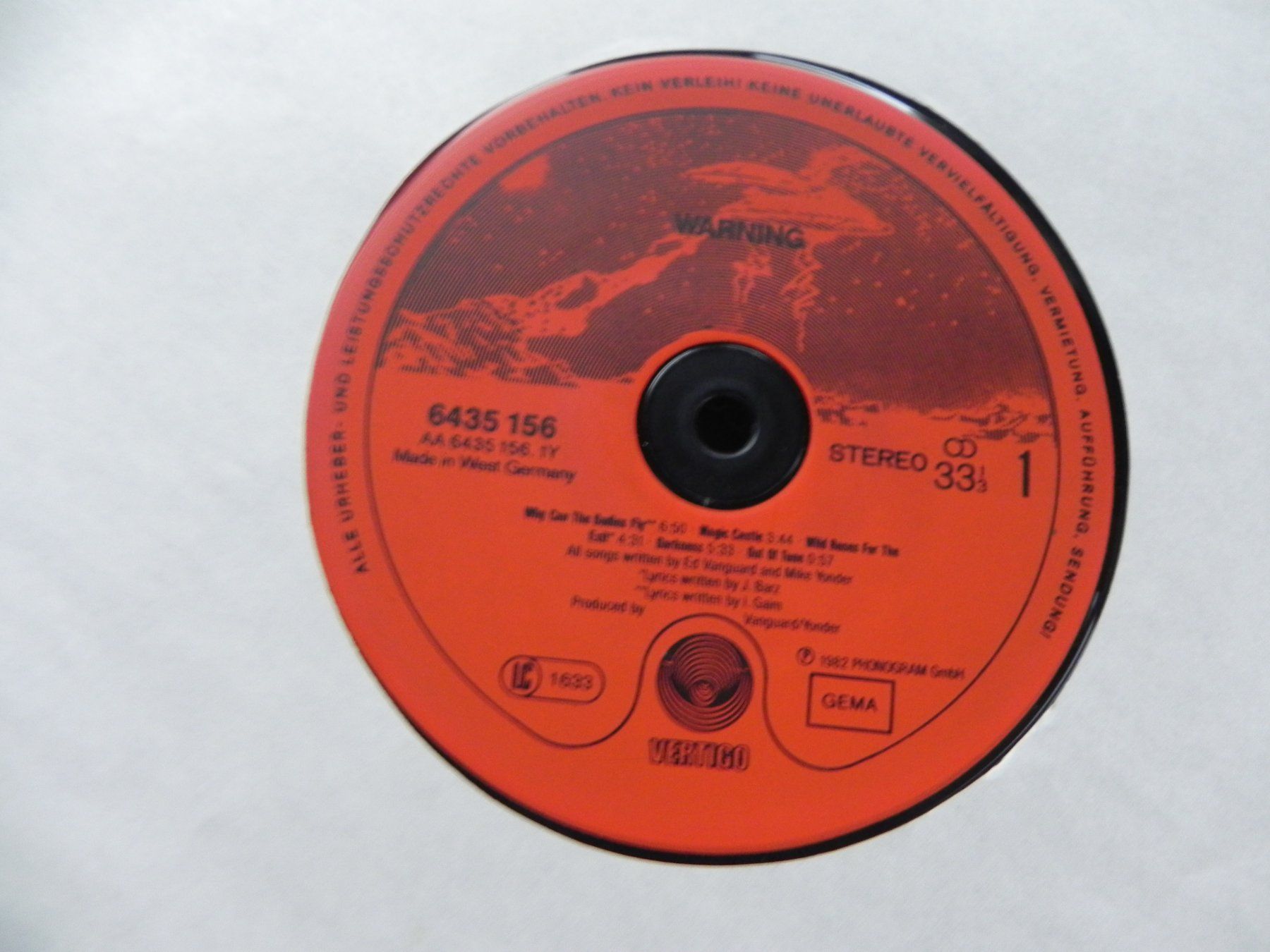Dischi in vinile: LP brit. prog. Space  Experimental Rock Band Warning 1982 – Usato da Siebnen venduto da krimsie 4
