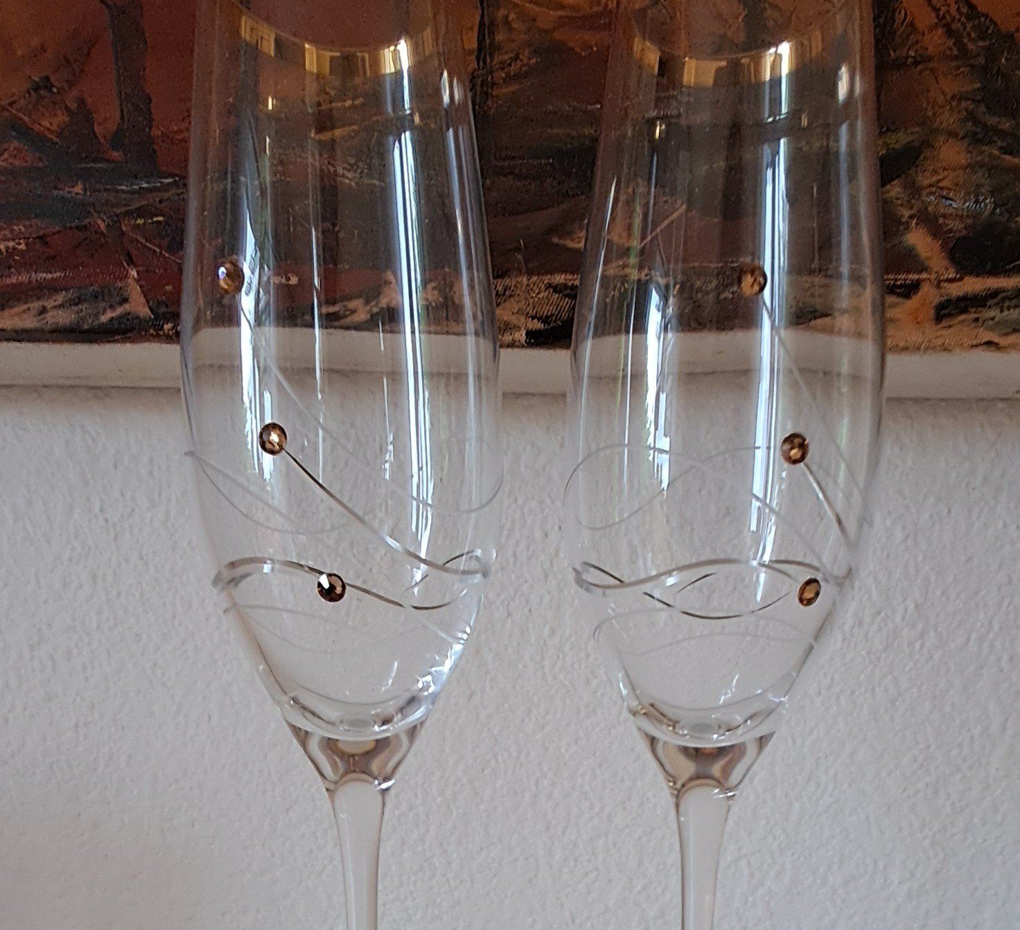 Swarovski Bicchieri: 2 wunderschöne Designer Champagnergläser von Swarovski – Nuovo (secondo la descrizione) da Wallisellen venduto da chanel007 1