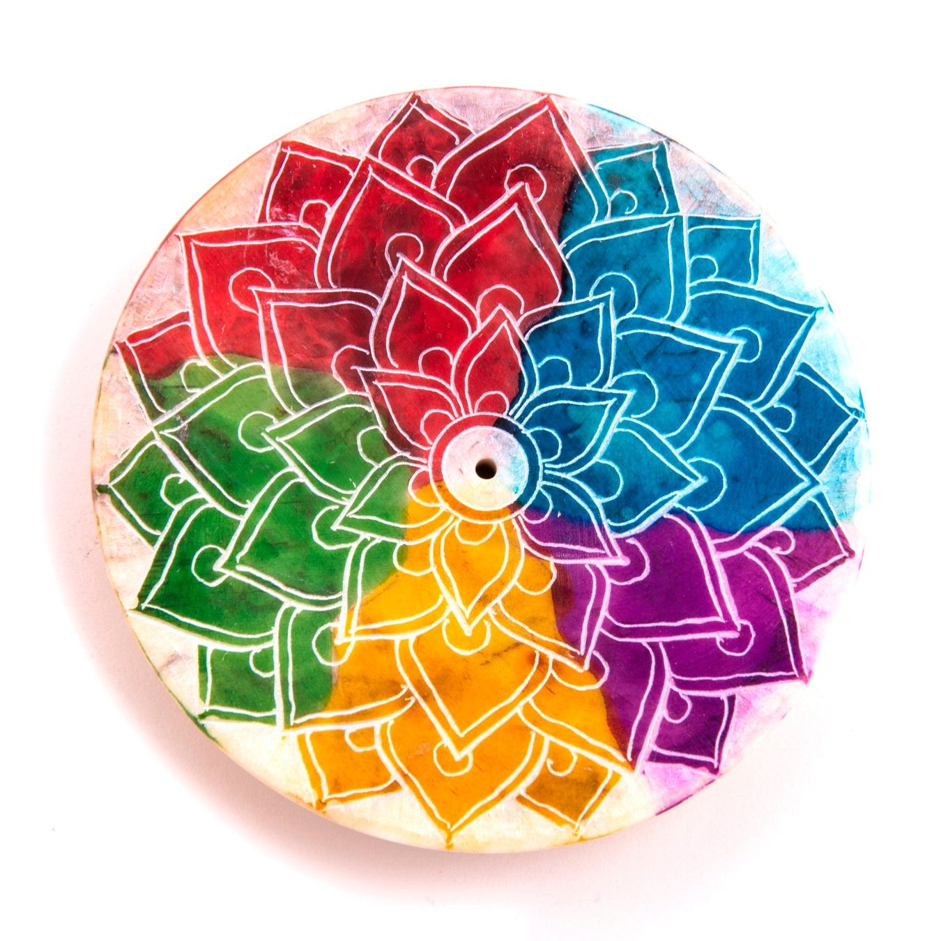 Candele: Räucherstäbchenhalter - Regenbogen-Mandala – Nuovo e nell'imballaggio originale da Mauren venduto da Yeelen 1