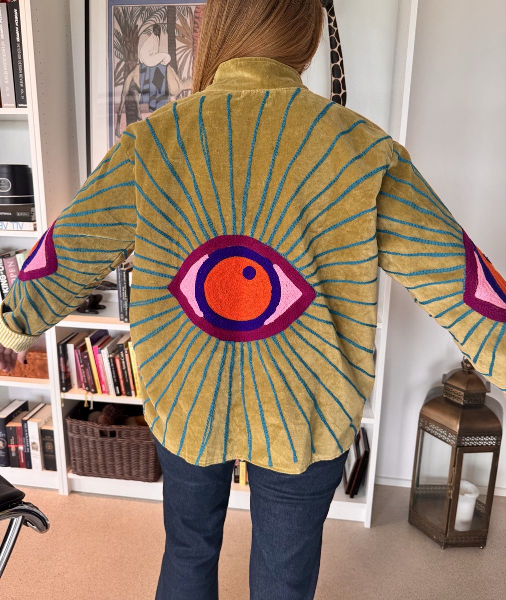 Jacken: Bestickte Jacke aus Samt und Baumwollfutter – Neu (gemäss Beschreibung) aus Zug von back_to_paris 2