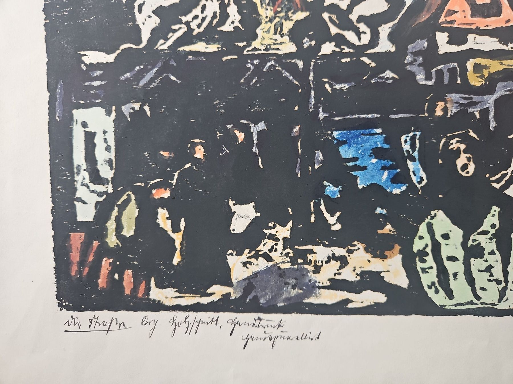 Xilografie: Fr. Rosenkranz - Expressionistischer Handdruck – Usato da Elgg venduto da cuendetkunst 3