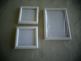 3 Weisse Bilderrahmen