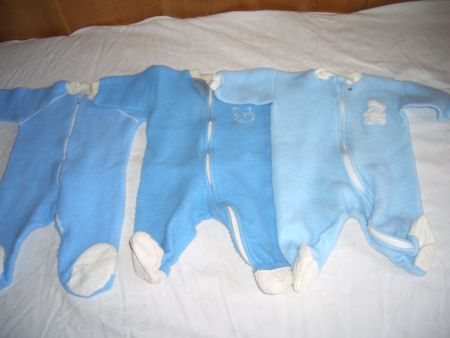 3 Baby Jumbos blau Fleece Set gebraucht guter Zustand