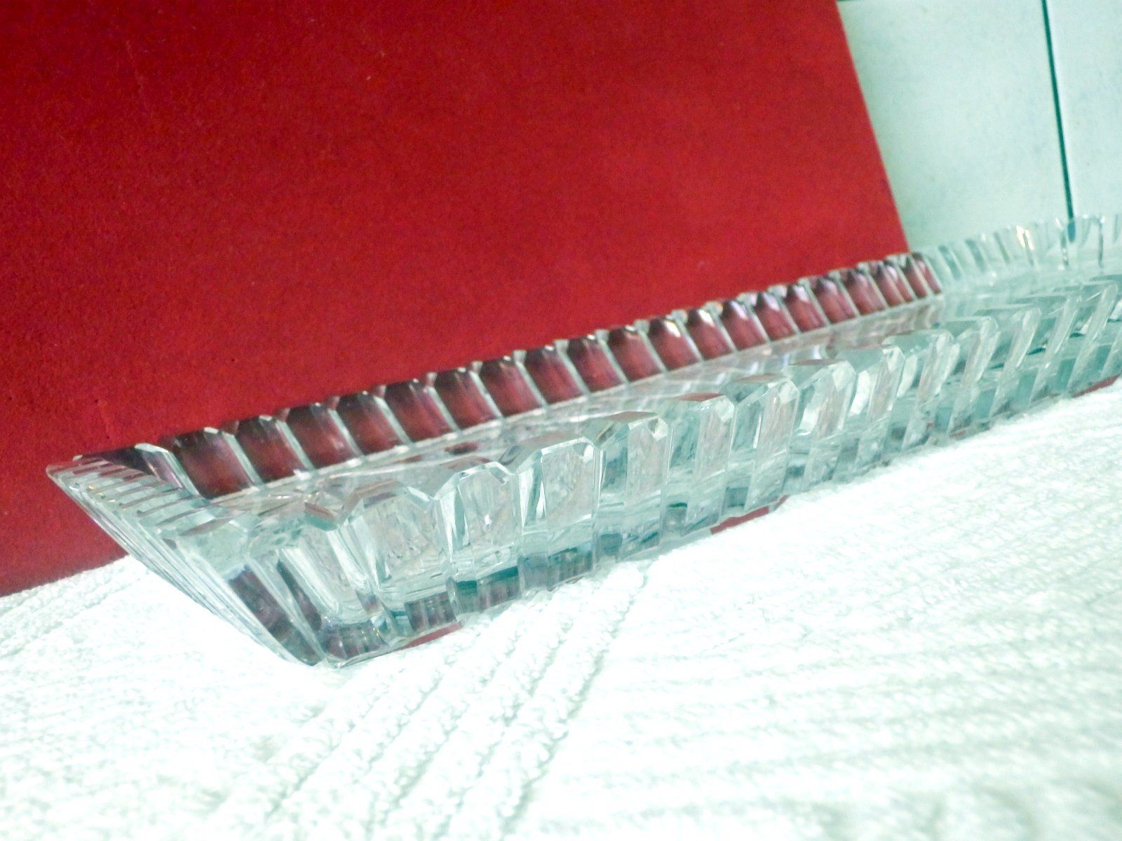 Teller: Kuchen- oder Keksschale, Kristallglas, 41 x 17.5 x 3cm – Gebraucht aus Ueberstorf von dinbau 6