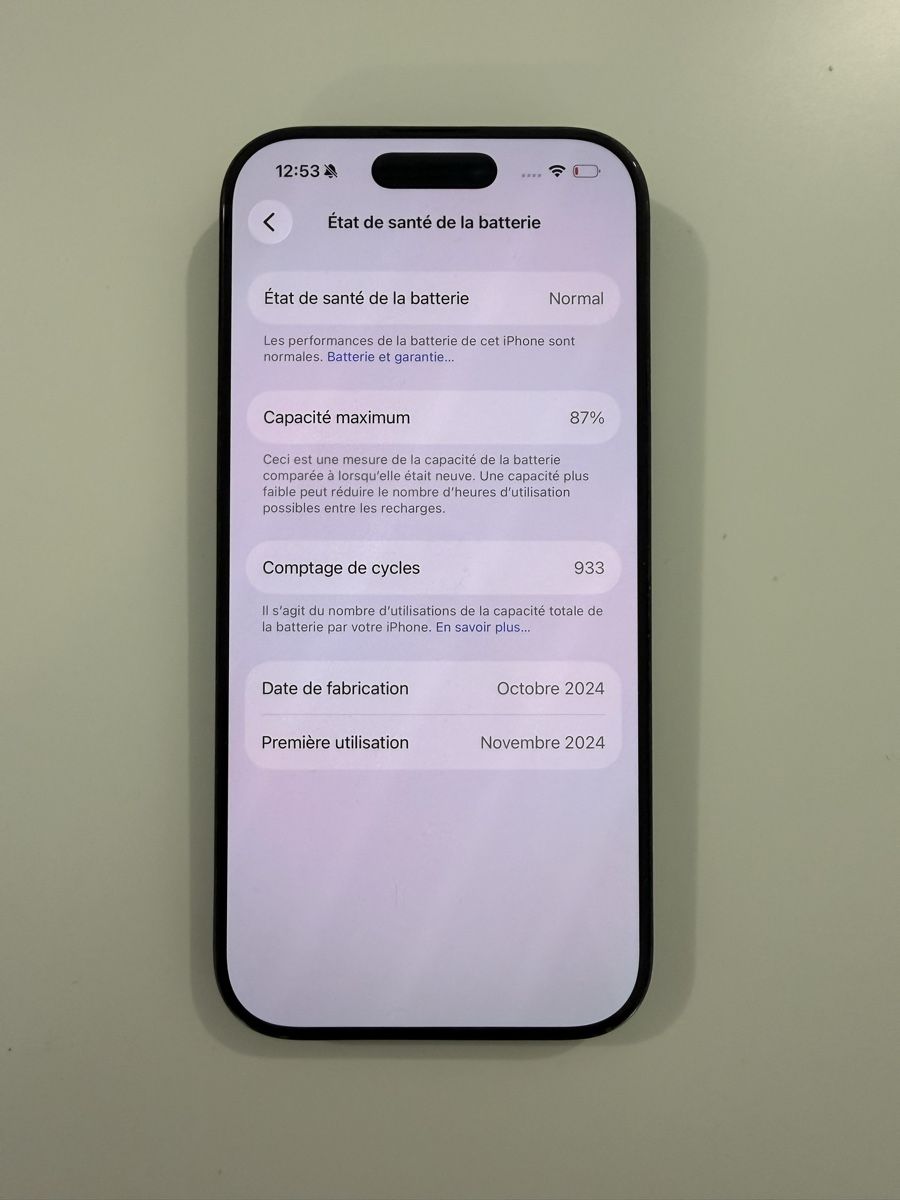 Apple Portables: iPhone 16 Pro 128 Go noir – D'occasion à Yverdon-les-Bains par AVRS.CH 2
