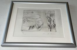 Radierung von Valentin Ph. Hauri 1985       (ID S183)