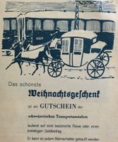 Vintage Reklame, Schweizer Transportanstalten, Pferdekutsche