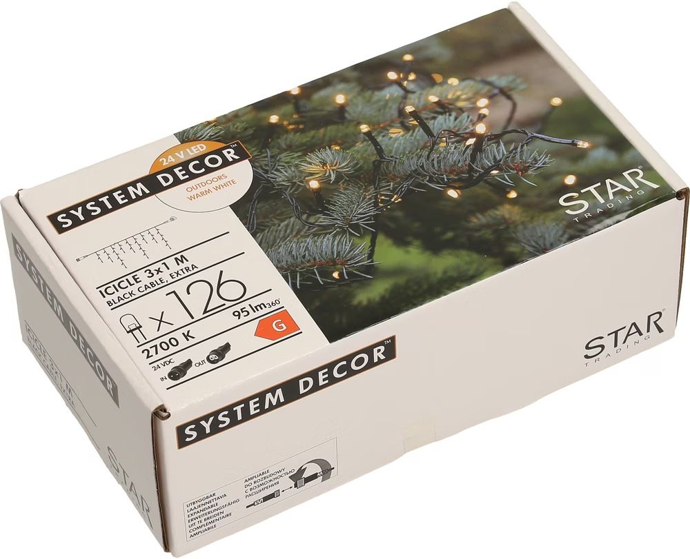 Ghirlande e barre luminose: Star Trading Icicle - Lichterkette – Nuovo e nell'imballaggio originale da Bussnang venduto da Otter_4 1