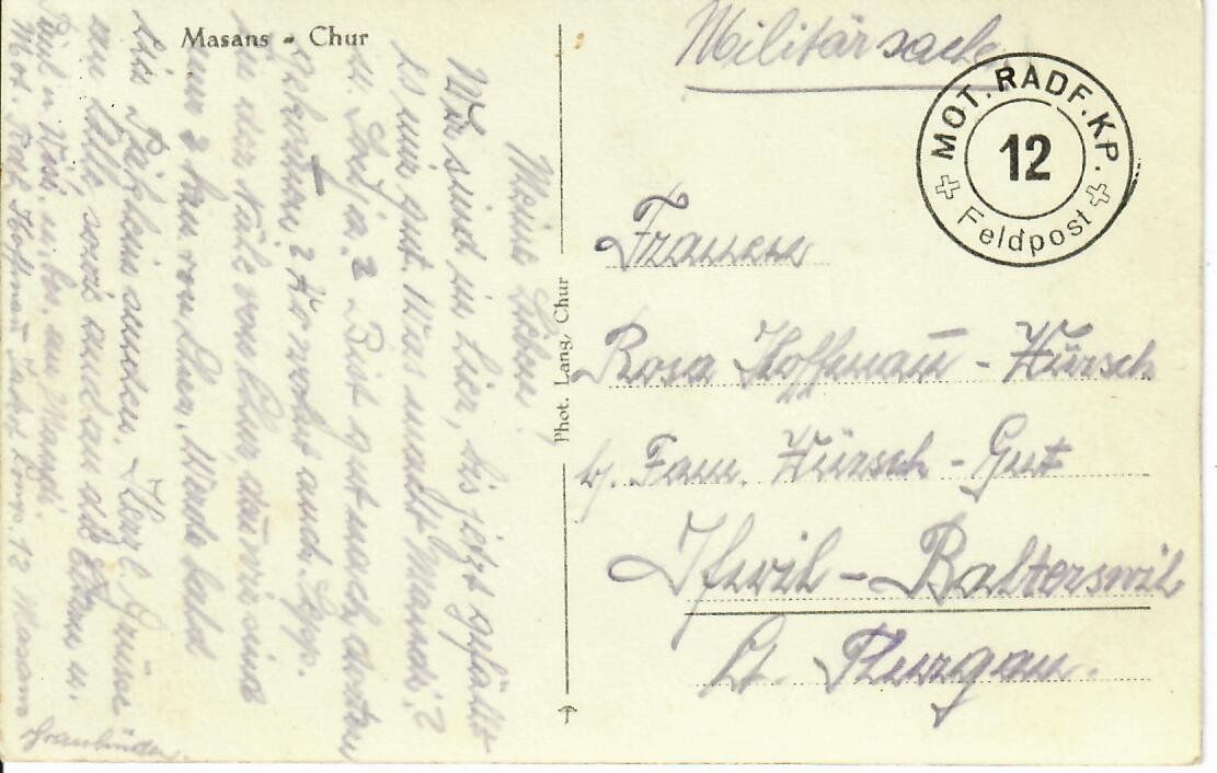 Cartoline postali: Masans - Chur – Usato da Hochdorf venduto da Ziegel-16 1