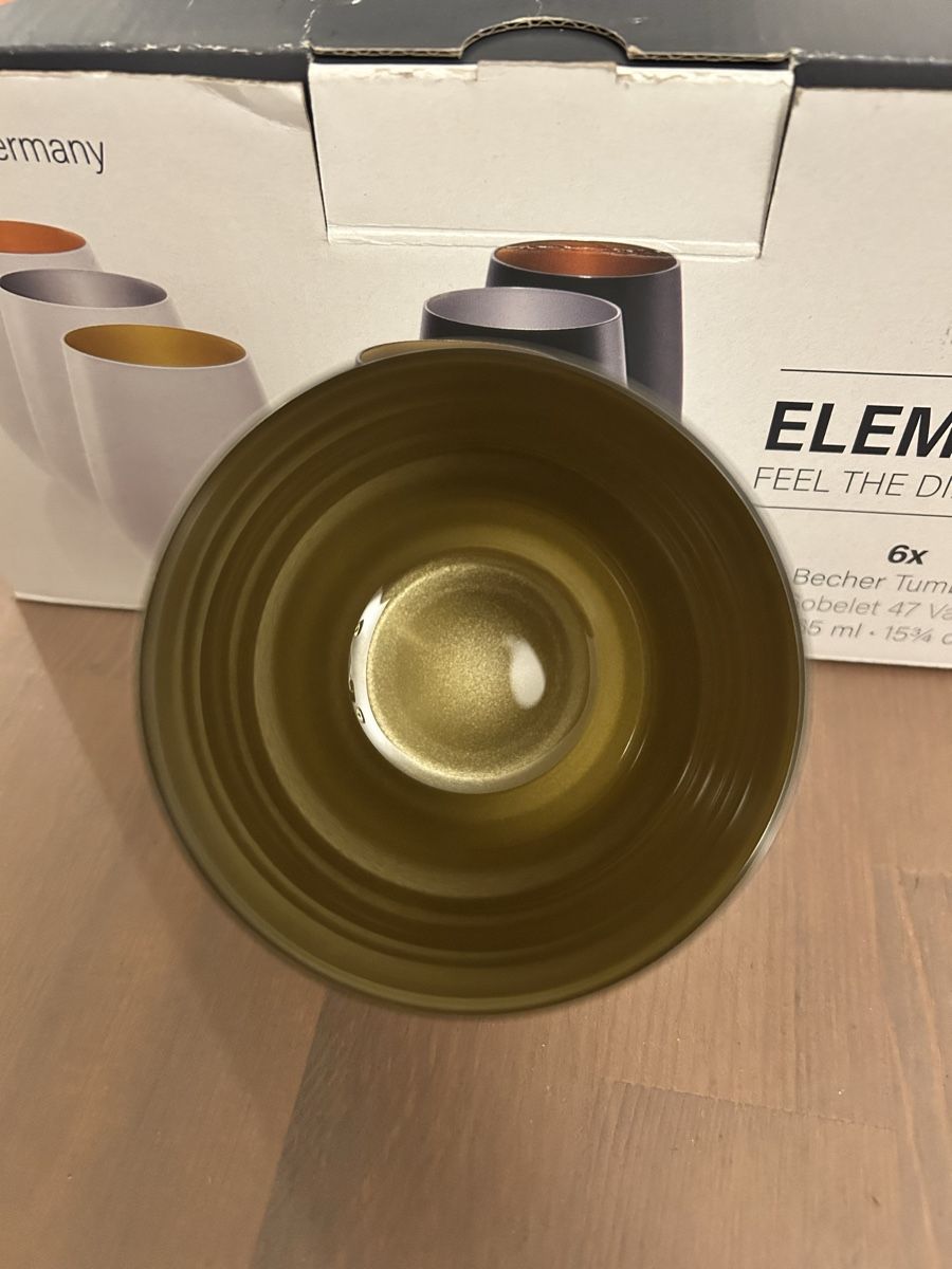 Bicchieri: Trinkgläser Elements Stölzle 8 Stk weiss / gold – Nuovo (secondo la descrizione) da Basel venduto da Negroni94 4