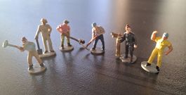 Figuren Bauarbeiter 6 Stk. mit Werkzeug, Spur N